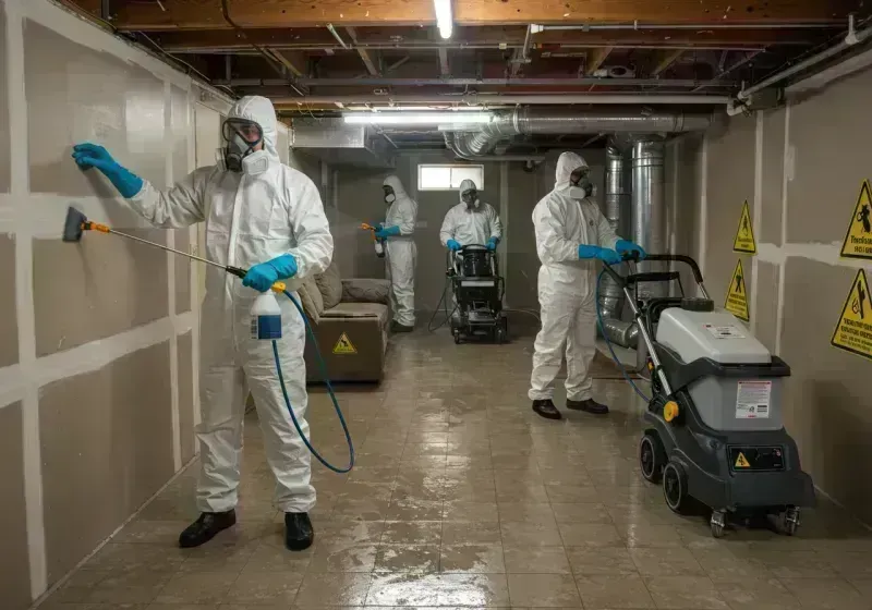 Basement Moisture Removal and Structural Drying process in Jewell, IA